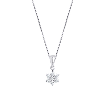 0.24 Karat Pırlanta Çiçek Kolye - Baroni Diamond (1)