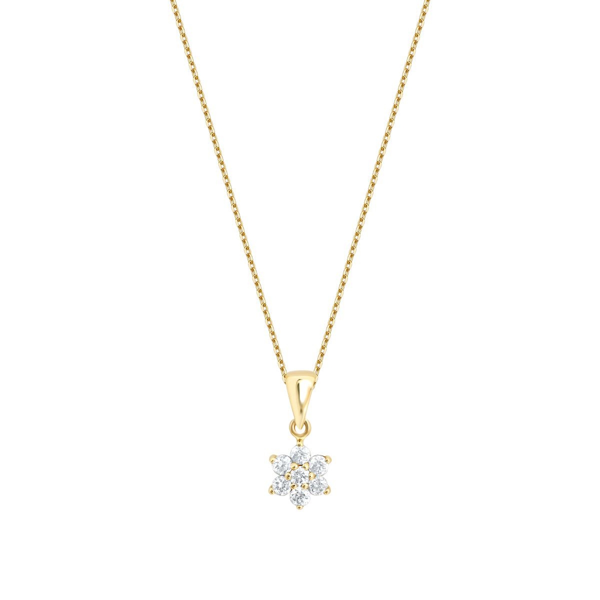 0.24 Karat Pırlanta Çiçek Kolye - Baroni Diamond