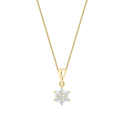 0.24 Karat Pırlanta Çiçek Kolye - Baroni Diamond (1)