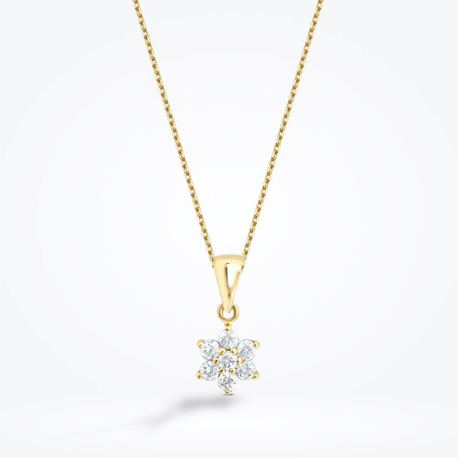 0.24 Karat Pırlanta Çiçek Kolye - Baroni Diamond
