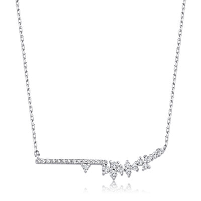 0.24 Karat Pırlanta Minimal Taşlı Kolye - 1