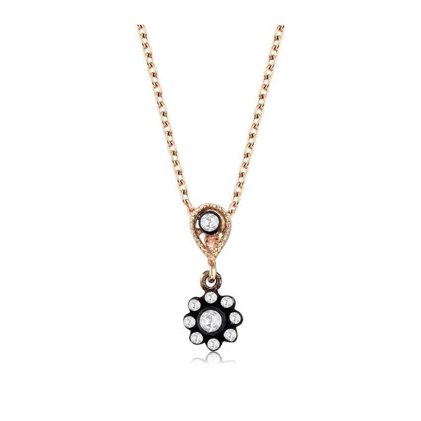 0.25 Karat Elmas Gül Kolye