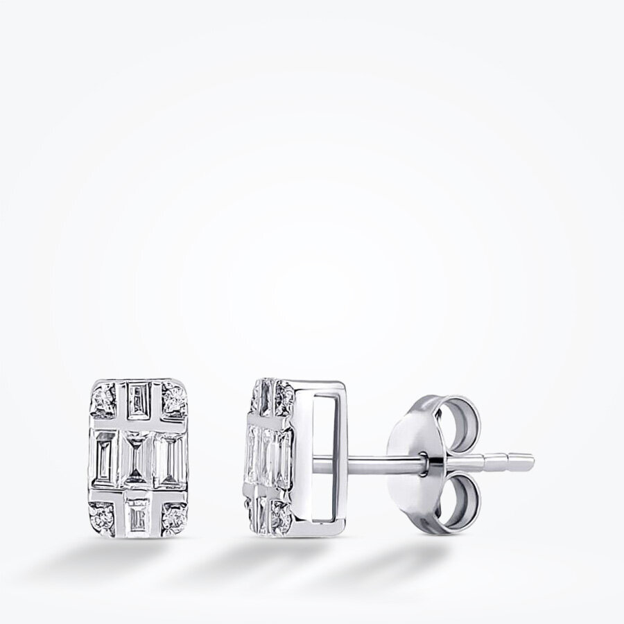 0.25 Karat Pırlanta Baget Küpe - Baroni Diamond