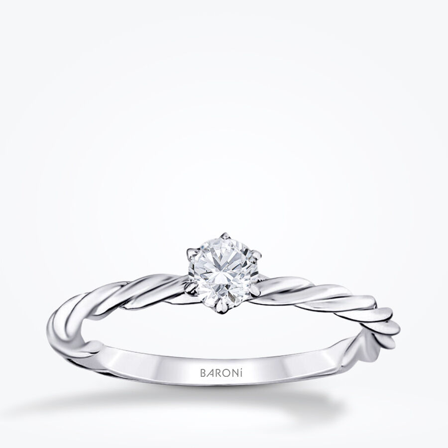 0.25 Karat Pırlanta Burgu Tektaş Yüzük - Baroni Diamond