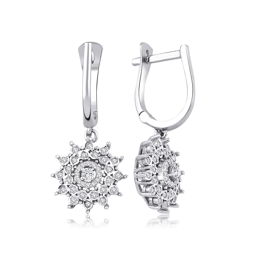 0.25 Karat Pırlanta Çiçek Küpe - Baroni Diamond