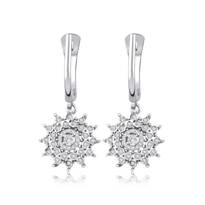 0.25 Karat Pırlanta Çiçek Küpe - Baroni Diamond (1)