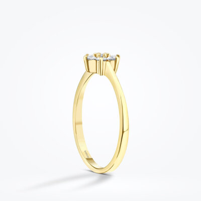 0.25 Karat Pırlanta Çiçek Yüzük - Baroni Diamond (1)