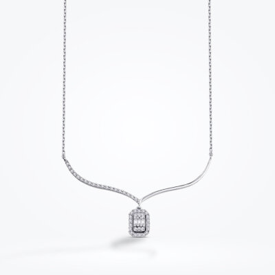 0.26 Karat Pırlanta Baget Kolye - Baroni Diamond (1)