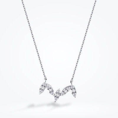 0.26 Karat Pırlanta Baget Kolye - Baroni Diamond (1)