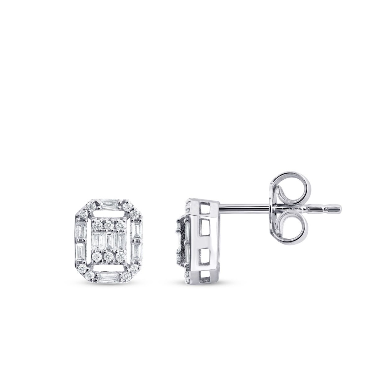 0.26 Karat Pırlanta Baget Küpe - Baroni Diamond