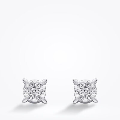 0.26 Karat Pırlanta Trend Tektaş Küpe - 2