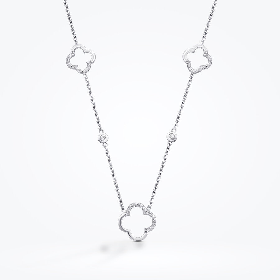 0.26 Karat Pırlanta Yonca Kolye - Baroni Diamond