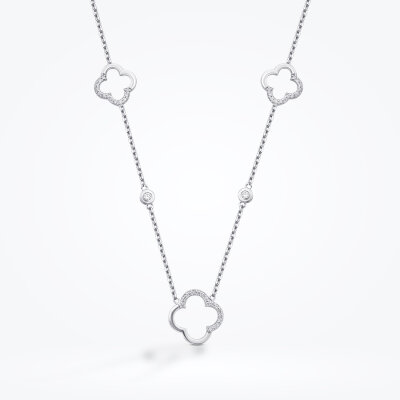 0.26 Karat Pırlanta Yonca Kolye - Baroni Diamond