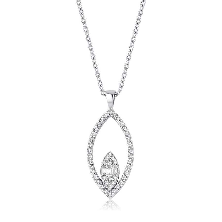 0.27 Karat Pırlanta Baget Kolye - Baroni Diamond