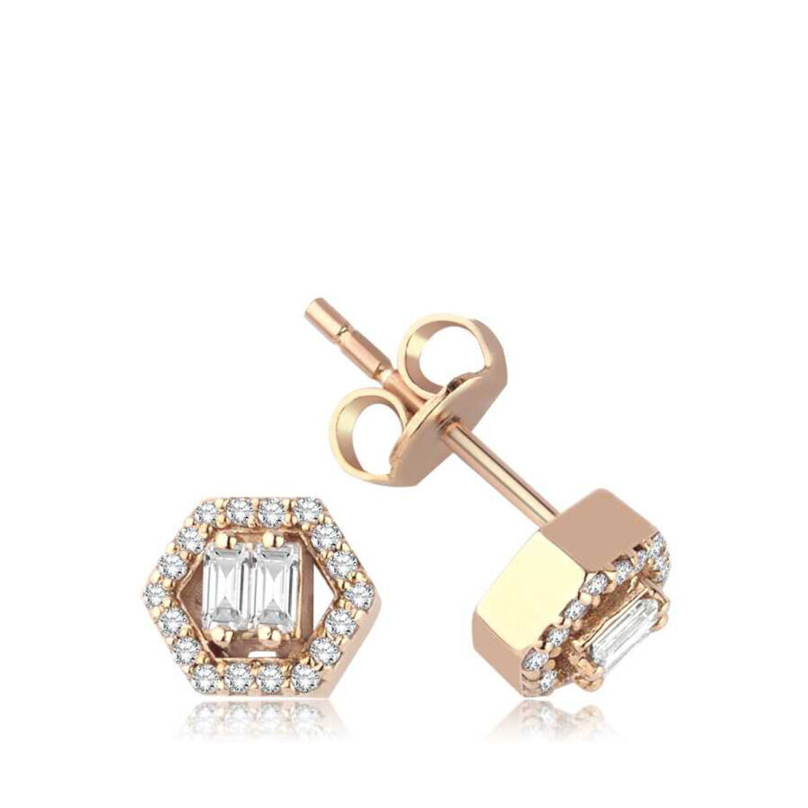 0.27 Karat Pırlanta Baget Küpe - Baroni Diamond