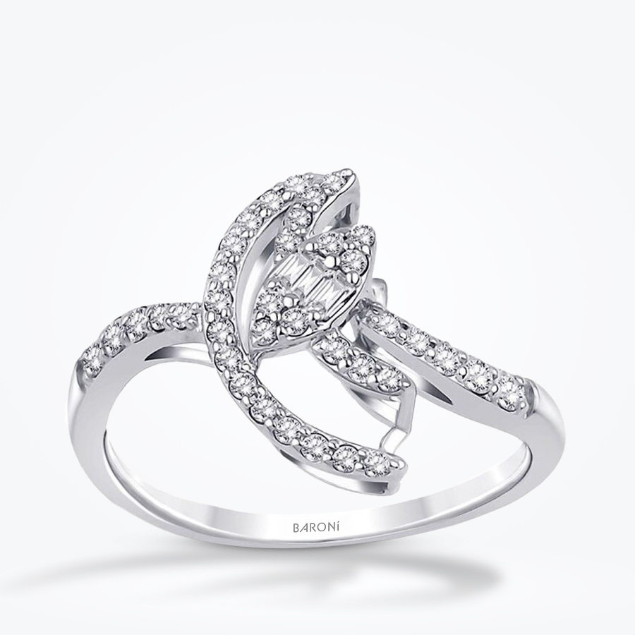 0.27 Karat Pırlanta Baget Yüzük - Baroni Diamond