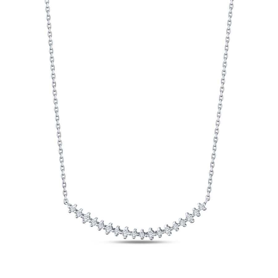 0.27 Karat Pırlanta Sıra Taşlı Kolye - Baroni Diamond