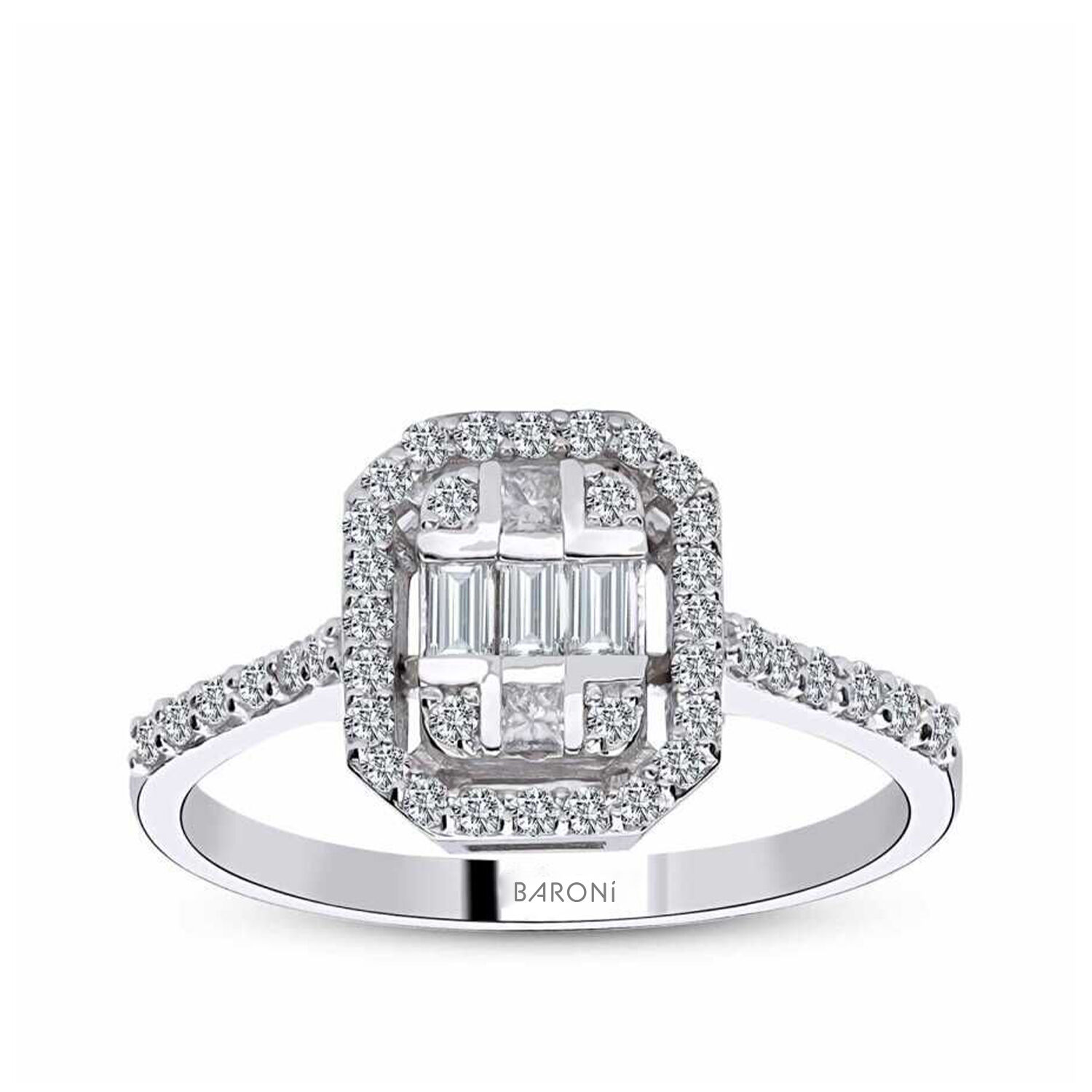 0.28 Karat Pırlanta Baget Yüzük - Baroni Diamond