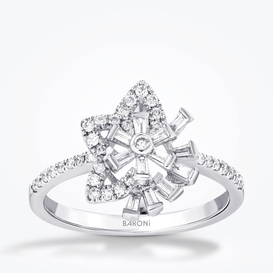 Altın Kuzey Yıldızı Yüzük - Baroni Diamond