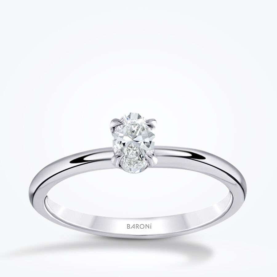 0.30 Karat Pırlanta Oval Tektaş Yüzük - Baroni Diamond