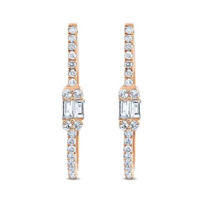 0.30 Karat Pırlanta Rose Halka Küpe - Baroni Diamond (1)