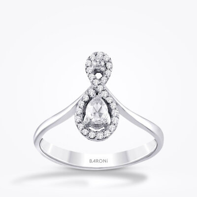 0.31 Karat Elmas Pırlanta Sonsuzluk Yüzük - 1