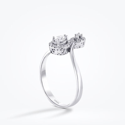 0.31 Karat Elmas Pırlanta Sonsuzluk Yüzük - Baroni Diamond (1)