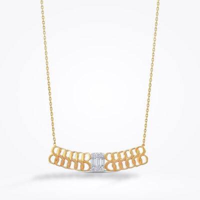 0.31 Karat Pırlanta Baget Kolye - 1