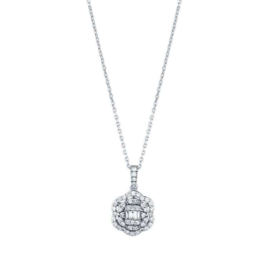 0.31 Karat Pırlanta Baget Kolye - Baroni Diamond