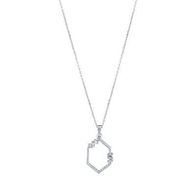 0.31 Karat Pırlanta Baget Kolye - Baroni Diamond (1)