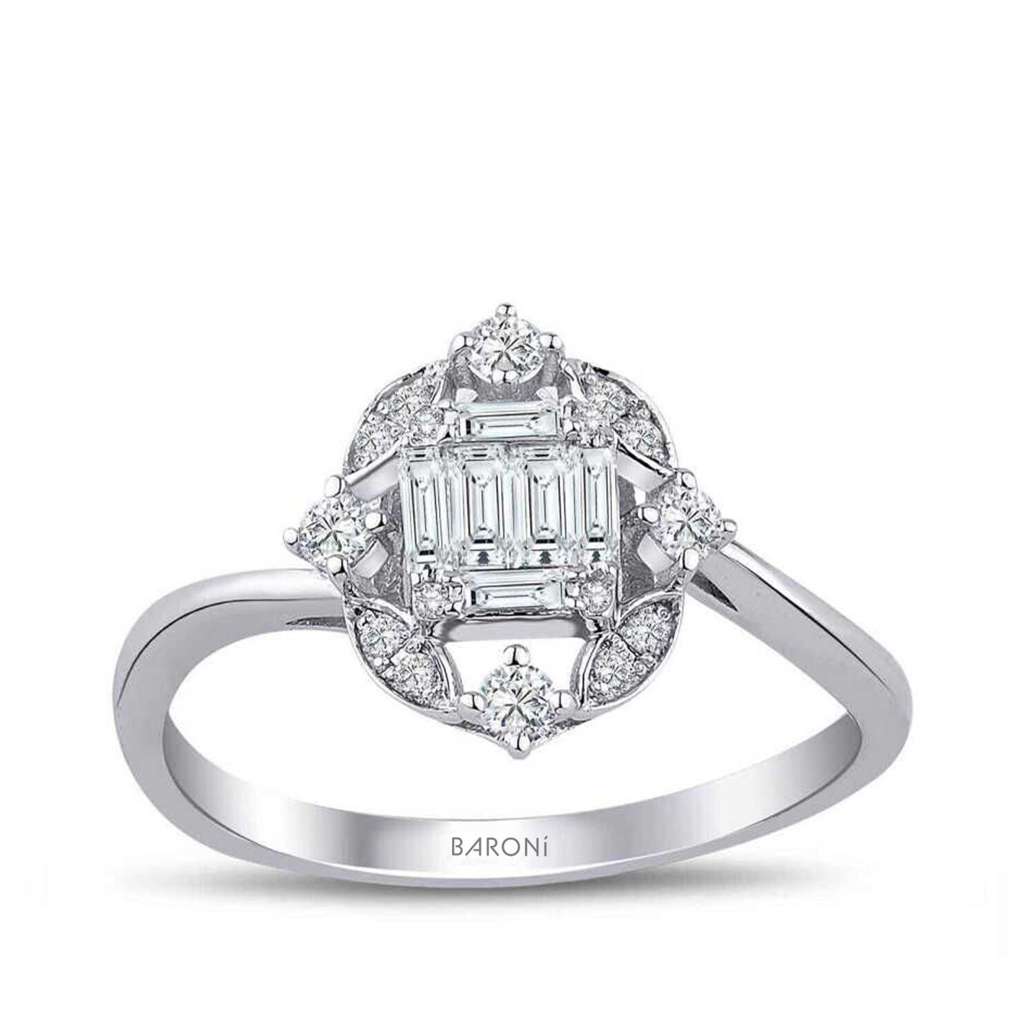 0.31 Karat Pırlanta Baget Yüzük - Baroni Diamond