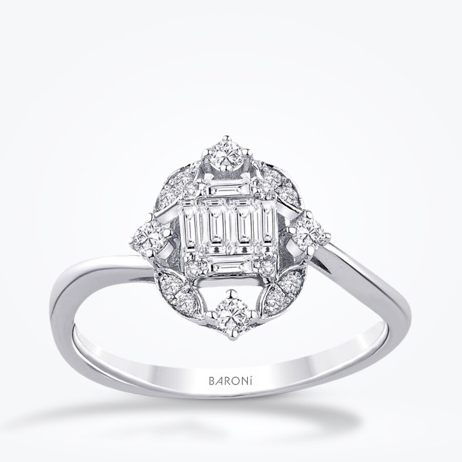 0.31 Karat Pırlanta Baget Yüzük - Baroni Diamond