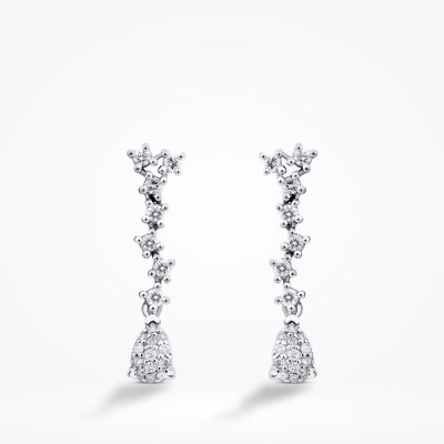 0.32 Karat Pırlanta Trend Küpe - 2