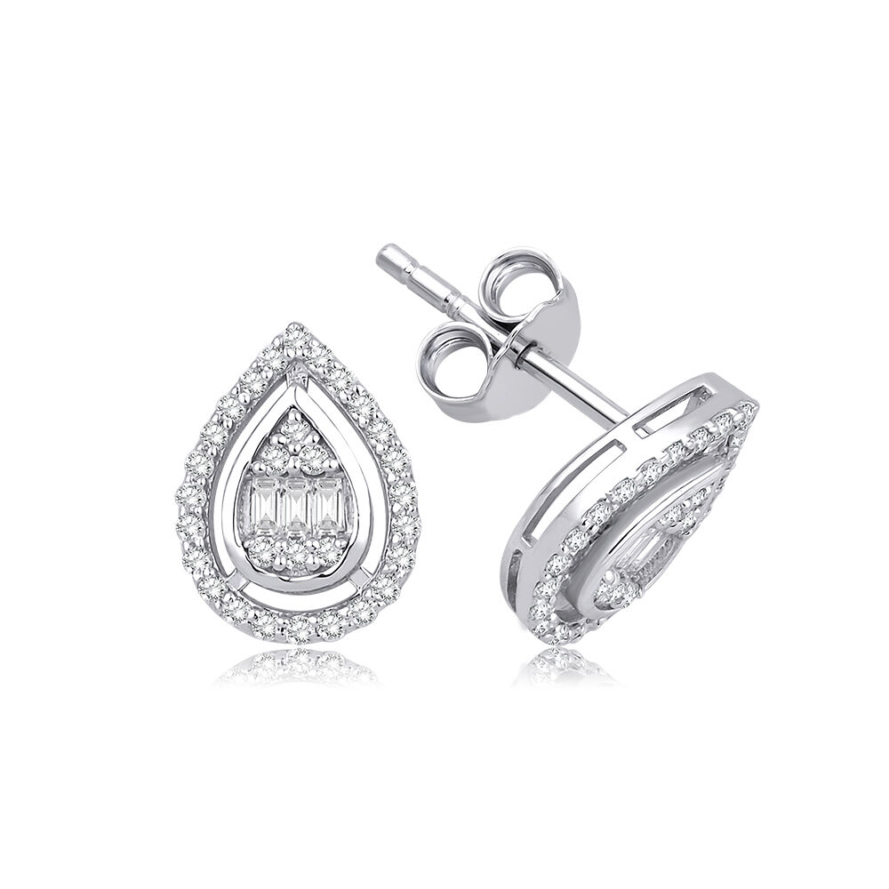 0.29 Karat Pırlanta Baget Küpe - Baroni Diamond
