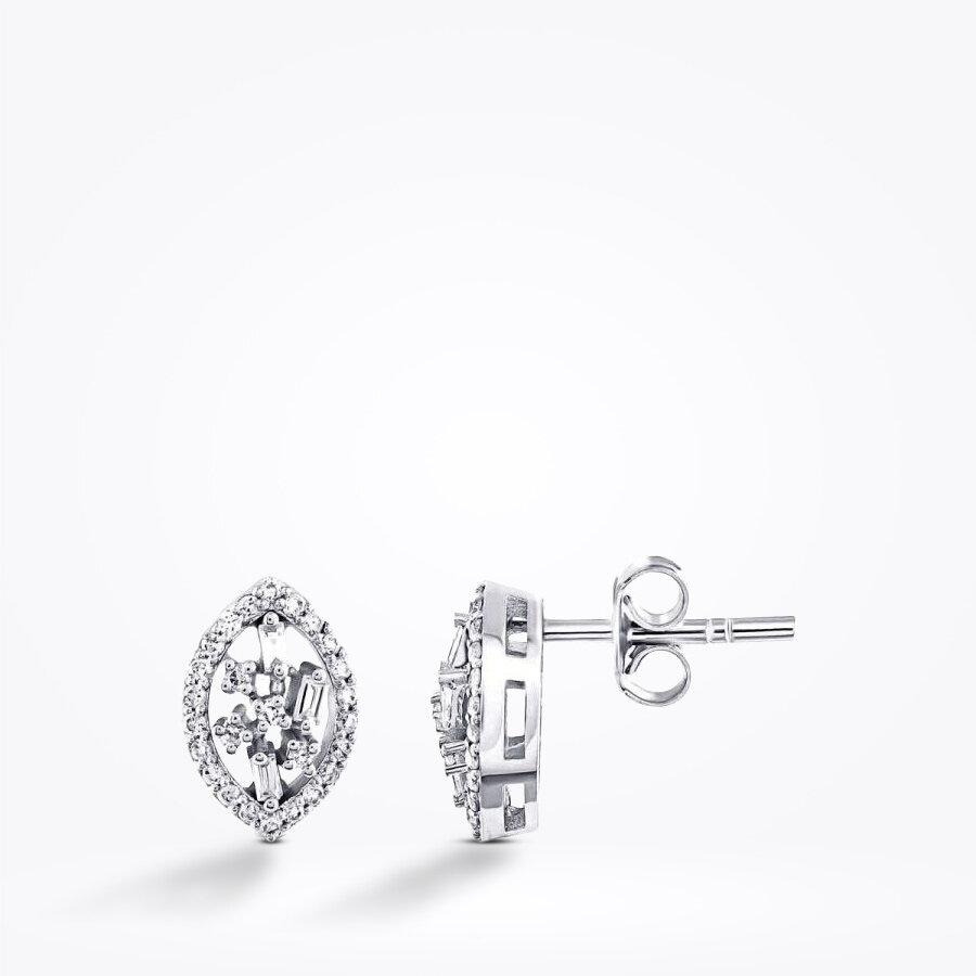 0.32 Karat Pırlanta Baget Küpe - Baroni Diamond