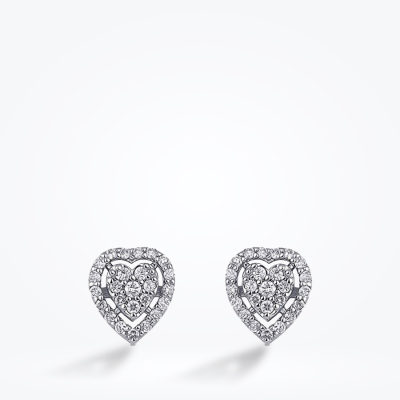 0.32 Karat Pırlanta Kalp Küpe - Baroni Diamond (1)