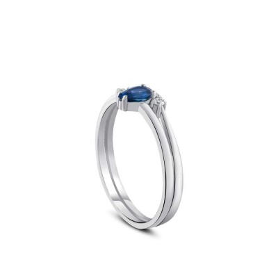 0.32 Karat Pırlanta Safir Yüzük - Baroni Diamond (1)