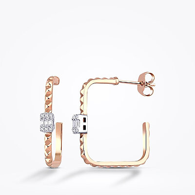 0.32 Karat Pırlanta Trend Küpe - Baroni Diamond (1)