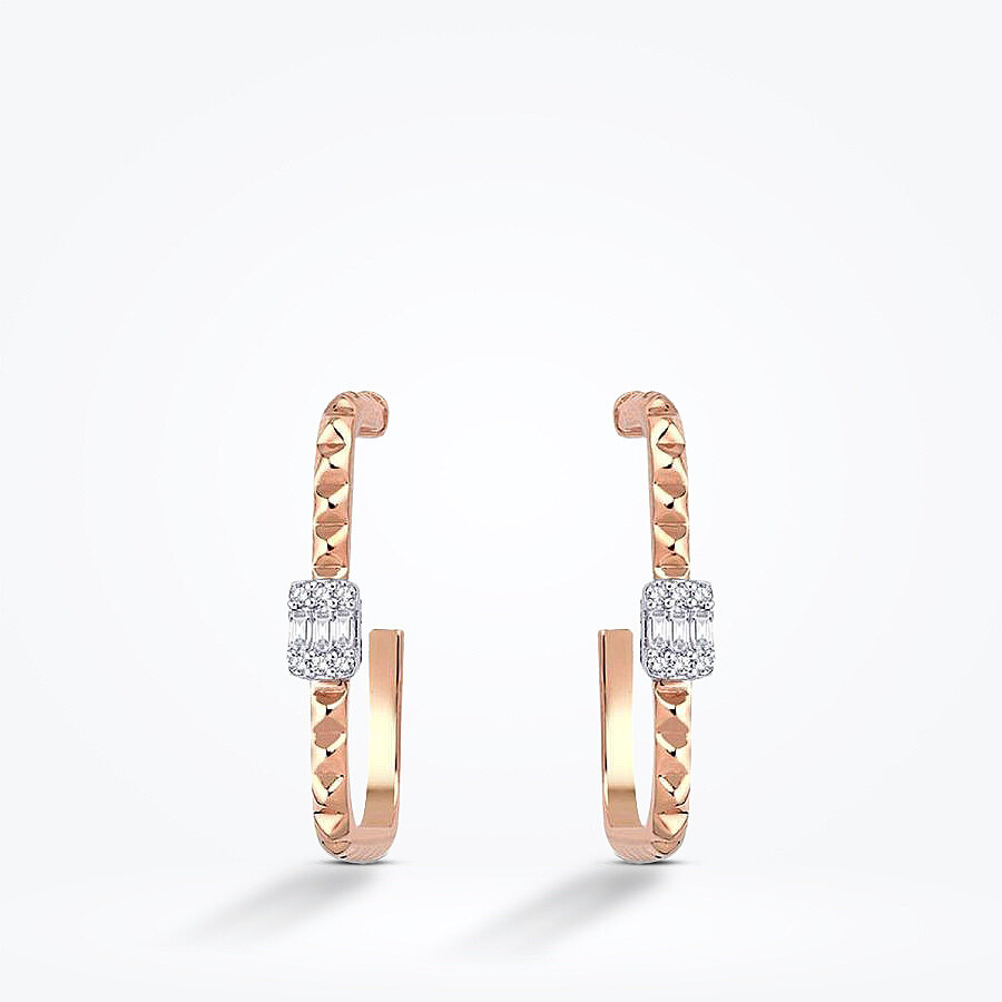0.32 Karat Pırlanta Trend Küpe