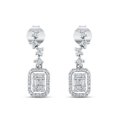 0.33 Karat Pırlanta Baget Küpe - Baroni Diamond (1)
