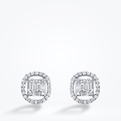 0.33 Karat Pırlanta Baget Küpe - Baroni Diamond (1)