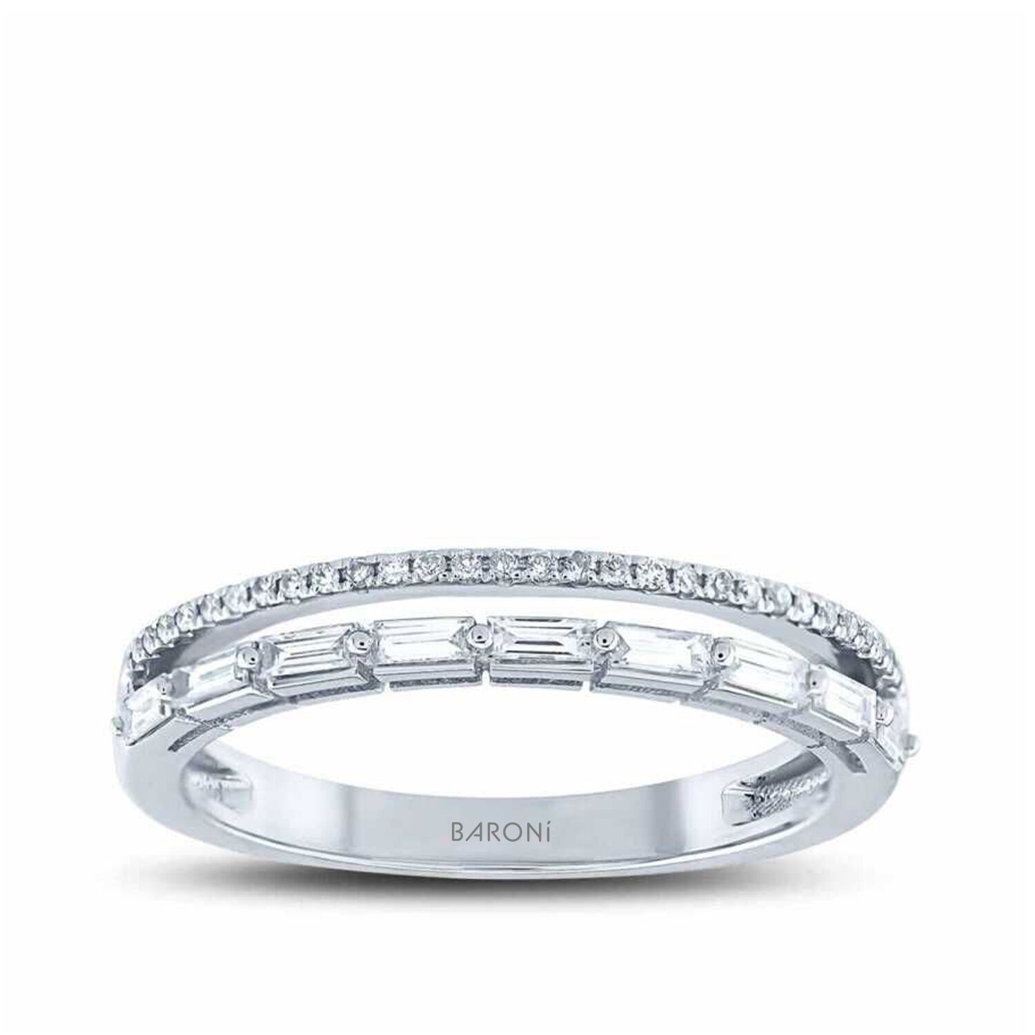 0.33 Karat Pırlanta Baget Yarımtur Yüzük - Baroni Diamond