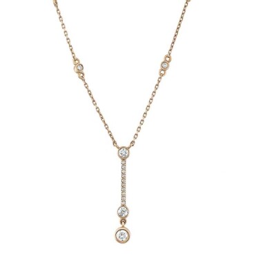 0.33 Karat Pırlanta Rose Taşlı Kolye - 2