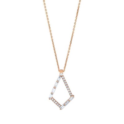 0.34 Karat Pırlanta Baget Kolye - Baroni Diamond