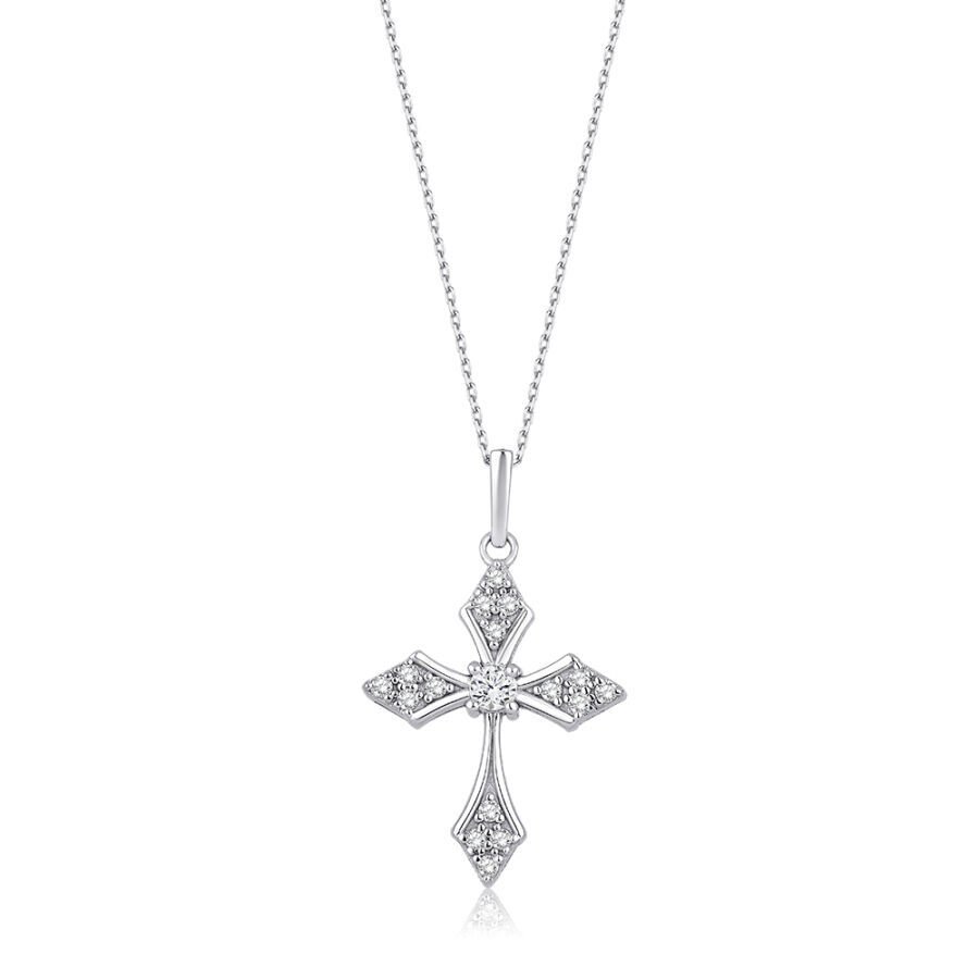 0.34 Karat Pırlanta Haç Kolye - Baroni Diamond