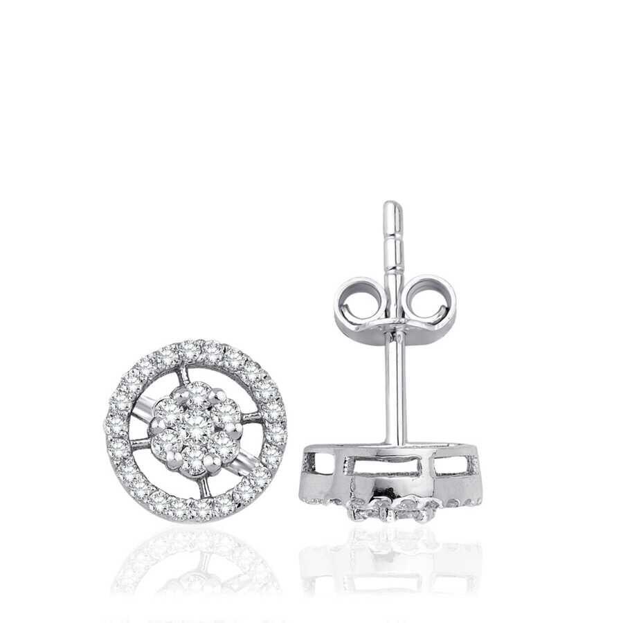 0.34 Karat Pırlanta Taşlı Küpe - Baroni Diamond