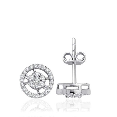 0.34 Karat Pırlanta Taşlı Küpe - 1
