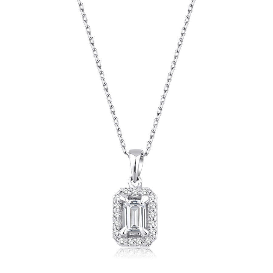 0.35 Karat Pırlanta Baget Kolye - Baroni Diamond