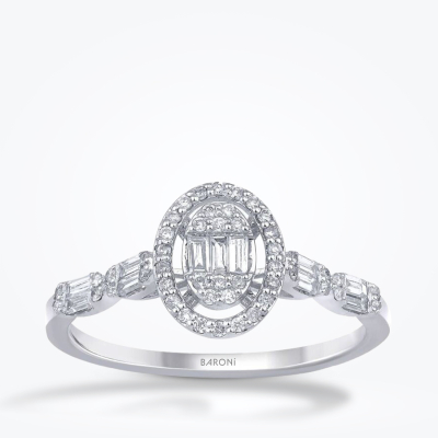 0.35 Karat Pırlanta Baget Yüzük - Baroni Diamond