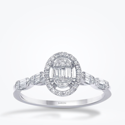 0.35 Karat Pırlanta Baget Yüzük - Baroni Diamond